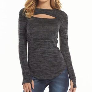 Juicy Couture Black Keyhole Cutout Top Sz Med